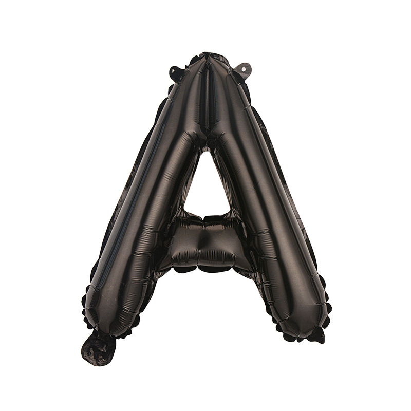 Estilo americano Delgado 16 pulgadas inglés carta globo pequeño tamaño A- Z cumpleaños boda habitación decoración aluminio película globo al por mayor
