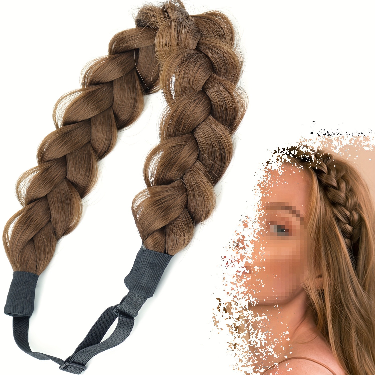 Trenza de hueso de pescado ajustable elástica europea y americana de alta temperatura transfronteriza cabeza de tejido manual