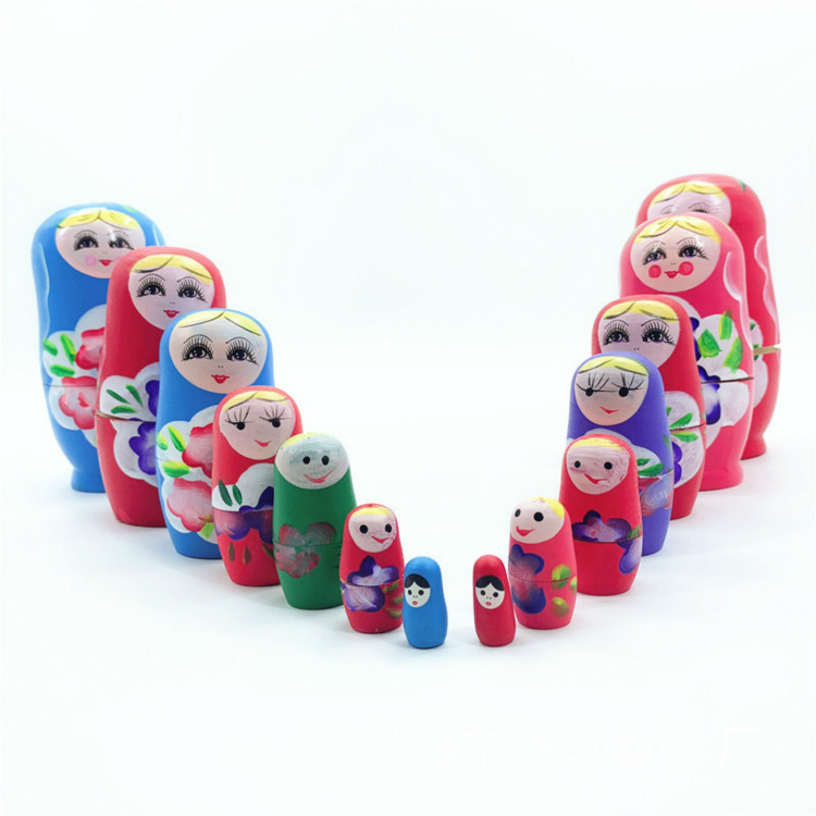 観光工芸品の木のロシアのペンキの5層の色絵の子供のおもちゃの露店はとても人気があります。|undefined