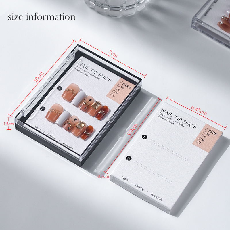 High-end transparent nail box nail storage box packing box wear nail box handmade wear nail display box wholesale High-end transparent nail box nail storage box packing box wear nail box handmade wear nail display box wholesale