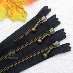 日本ykk3号金属ファスナー布芸手作りバッグファスナー古銅水滴プルヘッドdiy服装補助材料