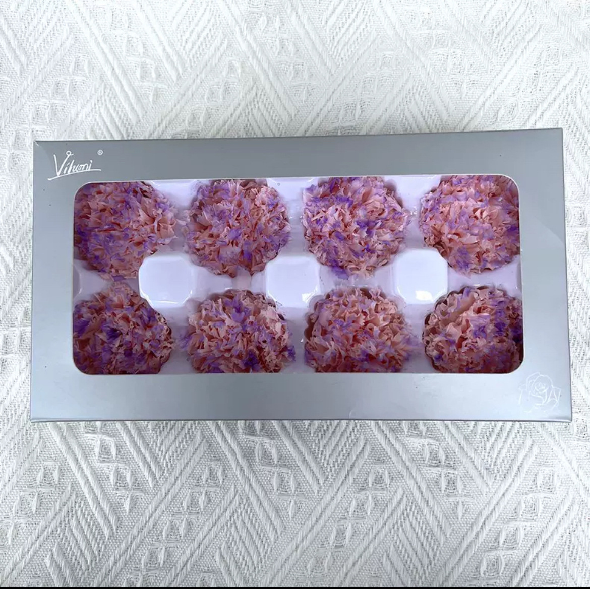 Cabezas de Claveles Preservadas A+, 4-5 cm, Paquete de 8, Arte Floral DIY, Caja de Regalo Educativa, Día de la Madre, Venta al por Mayor de Fábrica