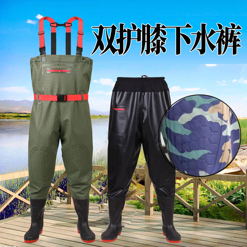 Waterproof Half-Length Rain Pants with Thickened Straps for Men and Women, Durable for Farming Waterproof Half-Length Rain Pants with Thickened Straps for Men and Women, Durable for Farming