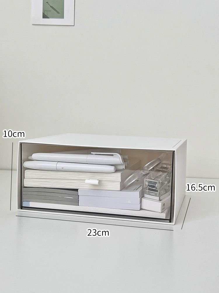 Acrylic Desktop Drawer Storage Box, Transparent, Large-capacity Multi-drawer Organizer