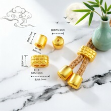 沙金饰品珐琅彩桶珠diy饰品配件桶珠顶珠转运珠隔珠手链吊坠顶珠