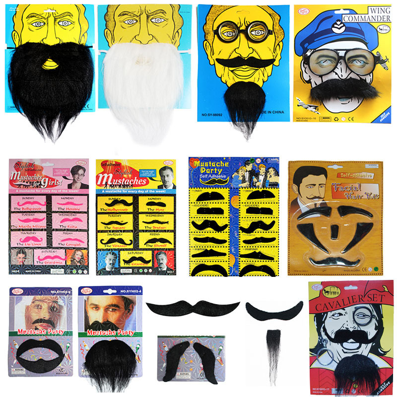 Funny prop beard Arab pirate fake beard simulated mustache sideburn prop performance