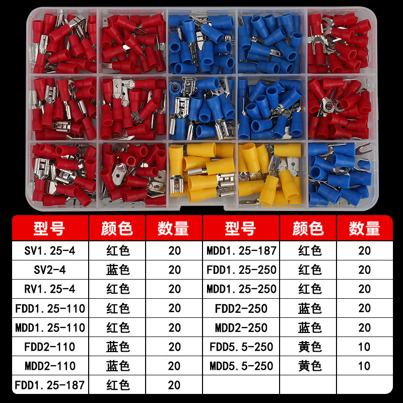 280개 박스형 냉간 압착 단자 188g