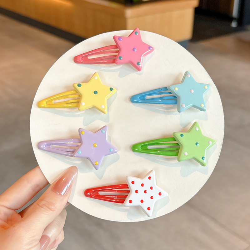 Dulces lindos y lindos abrazaderas de cabello de estrellas salvajes dopamina para niños nuevos abrazaderos de cabello frescos de color caramelo frisa abrazaderas de cabello