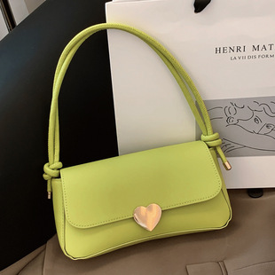 Love Decorative Trendy Small Bag Women's 2024 Autumn and Winter New Texturized Niche Single Shoulder Underarm Bag Commuter Crossbody Bag