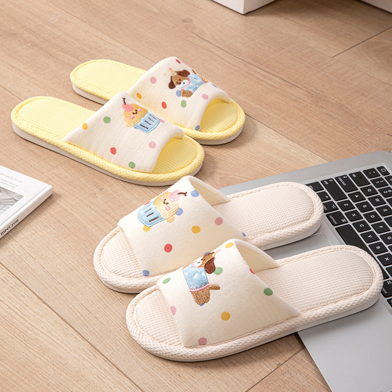Cute Dalmatian Linen Slippers for Women, All-Season Indoor Home Casual Soft-Soled Men's Comfortable Floor Slippers for Couples Cute Dalmatian Linen Slippers for Women, All-Season Indoor Home Casual Soft-Soled Men's Comfortable Floor Slippers for Couples