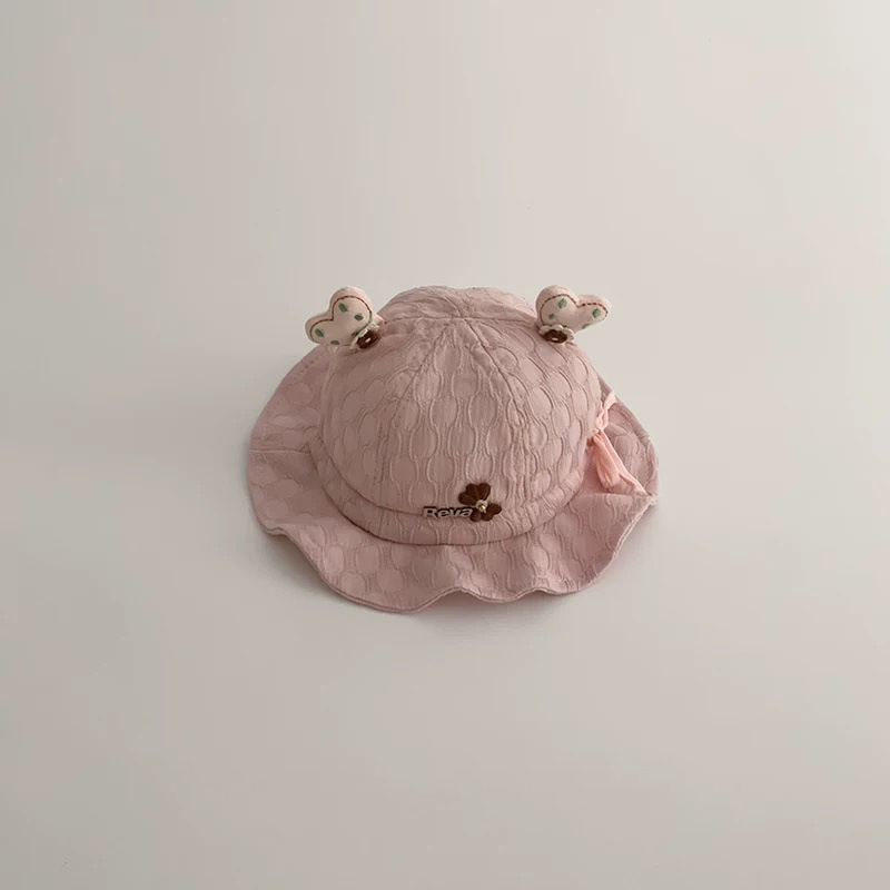 Sombrero de bebé primavera y otoño sombrero de pescador arco princesa sombrero de bebés bebés bebés pequeños meses de edad femenino 2024 nuevo