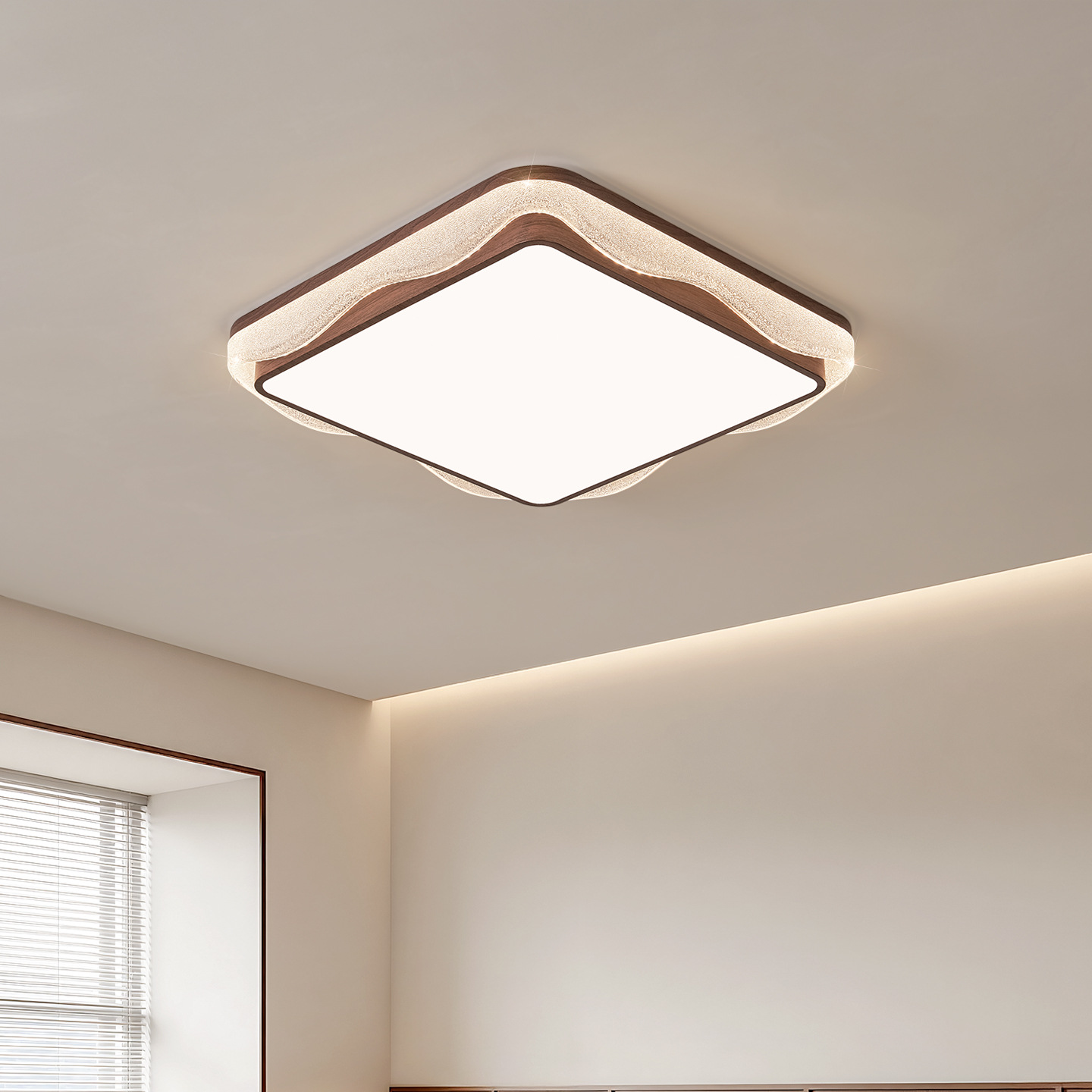 Luz de techo de sala de estar moderna y minimalista 2026 nueva luz de protección de ojos de espectro completo, lámpara principal de dormitorio de toda la casa, lámpara de montaña 293L
