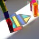 High-permeability Acrylic Geometric Cube Gem Building Blocks Children's Educational Early Education Sensory Rainbow Kindergarten Toys
