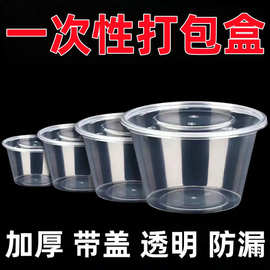 厂家批发-透明碗快餐盒外卖快餐盒加厚带盖碗简约餐盒一次性打包