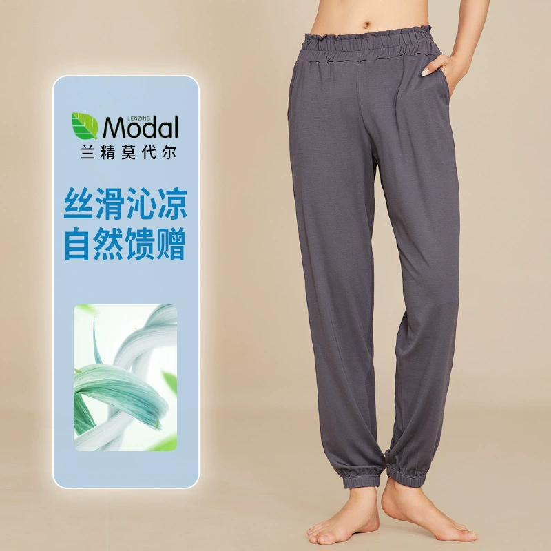 Женская домашняя одежда весной и летом новый прохладный гигроскопический и дышащий свободный отдых простой может носить женские пижамы