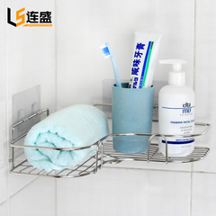 Hexing stainless steel love corner shelf kitchen bathroom storage rack thickened tripod storage rack double shelf durable
