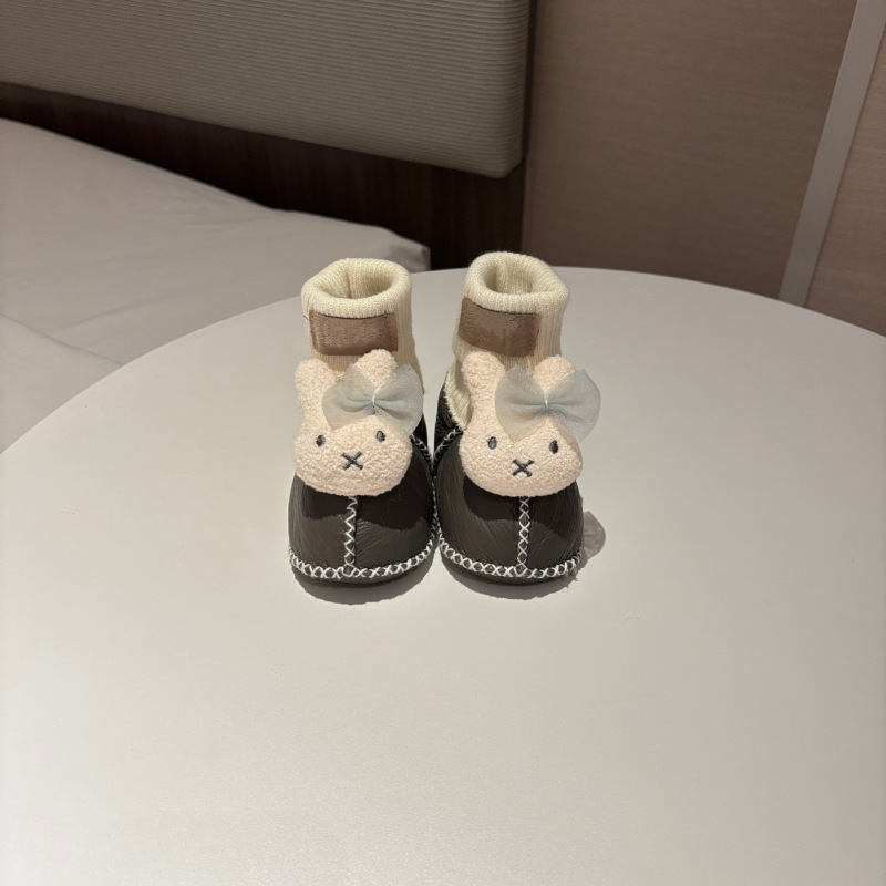 桑坡婴儿棉鞋羊皮毛一体步前鞋袜ins卡通男女宝宝软底毛毛鞋秋冬|undefined