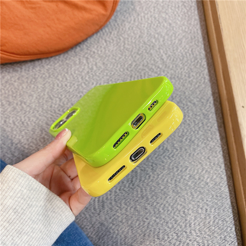 Étui de protection en gelée en matériau fluorescent, étui souple 7/8TPU adapté au téléphone iPhone 12 Apple 11_voghion.com