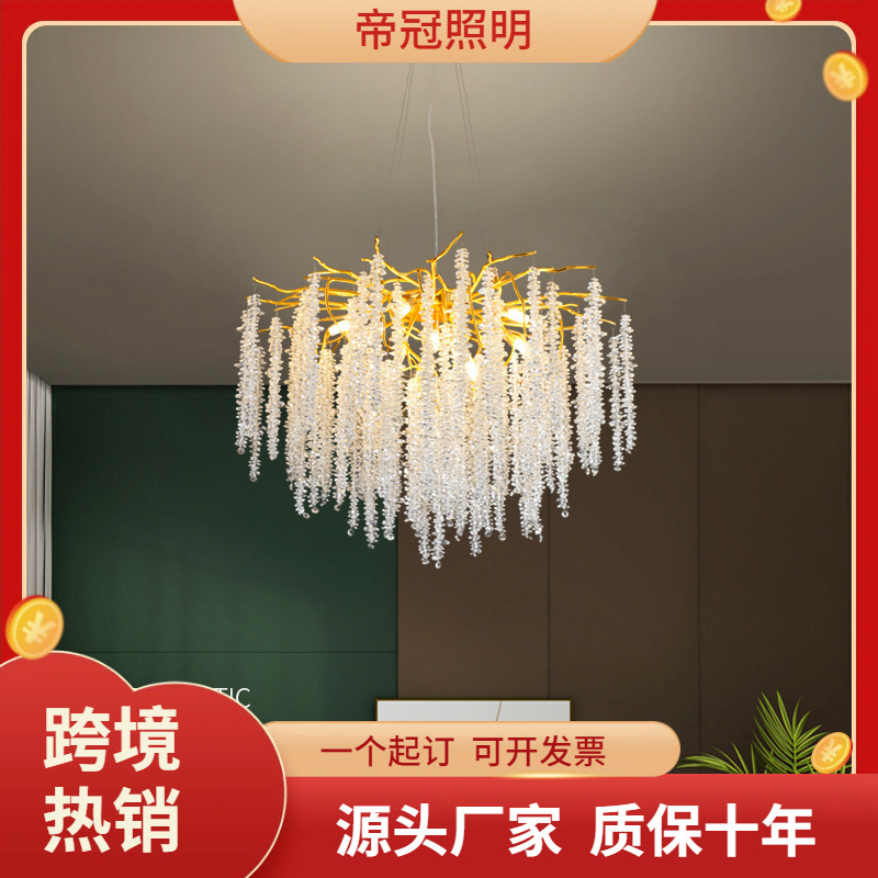 Italian Light Luxury High-end Crystal Chandelier Designer Villa Living Room Bedroom Dining Room Model Room Showroom Branch Chandelier