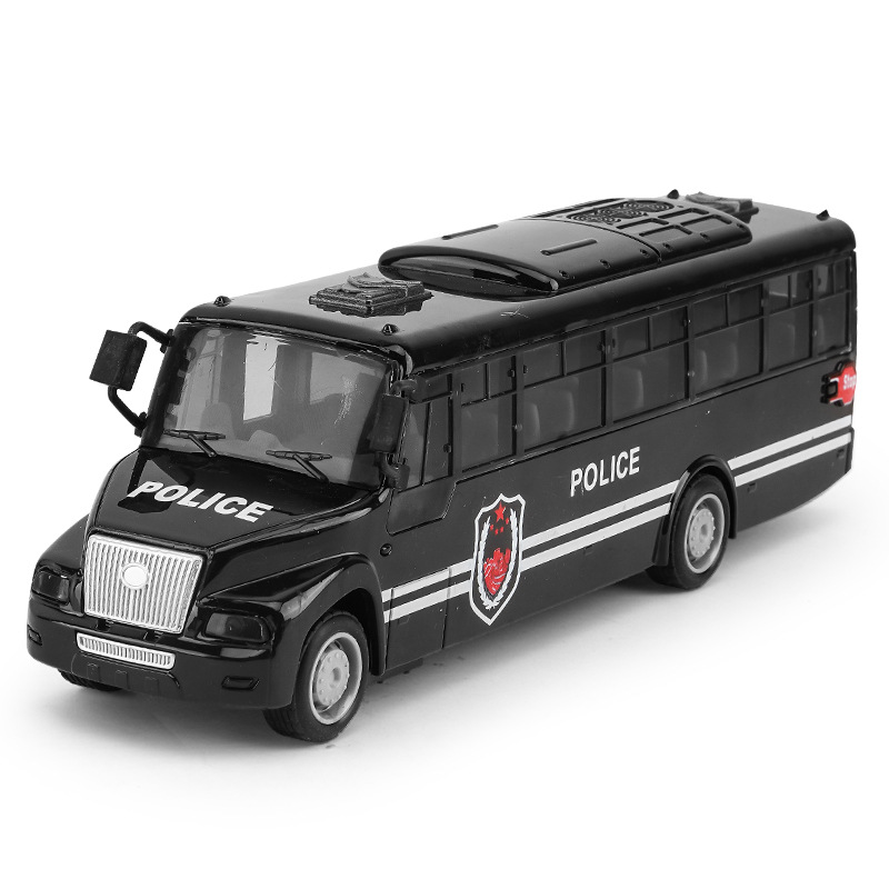 Juguete de doble puerta de simulación para niños modelo de coche inercial coche de luz y sonido coche de policía de bomberos juguetes para niños