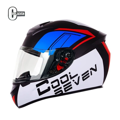 Motosiklet kaskı (dəbilqə) – safety helmet factory wholesale generation - black-and-blue-with-lens-m