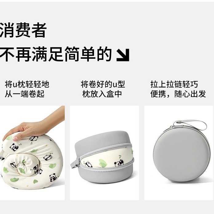 厂家直销德绒卡通10 A抗菌u型枕可便携式飞机枕办公午睡u型护颈枕