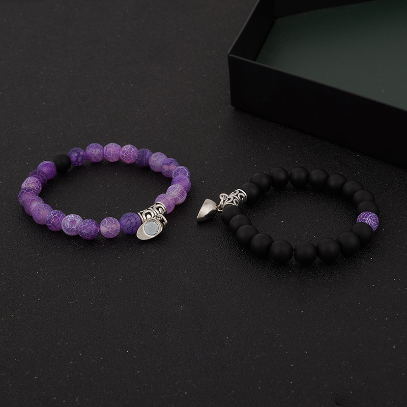 Geometric Pattern Simple Style Geometric Alloy Natural Stone Beaded Chain Bracelets In Bulk