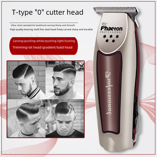 Phaeton Oil-Head Electric Clipper for Shaving & Sculpting: 0-Blade Lithium-Electric Hair Trimmer with Salon-Grade Precision Cuts
