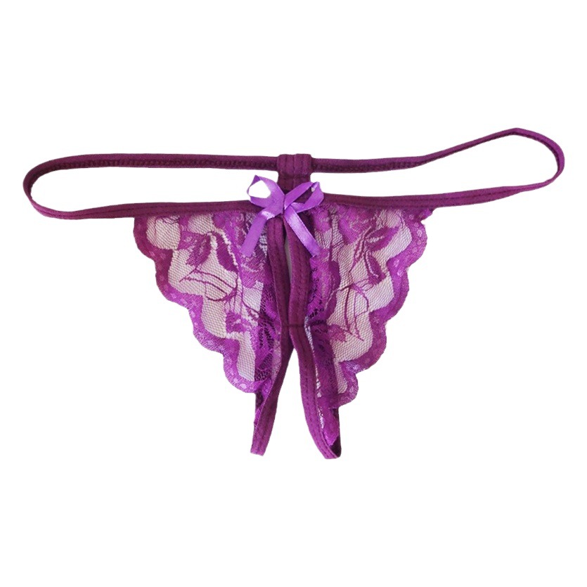 Nighttime Spring Breeze Open-Crotch Lace Extremely Sexy and Passionate Three-Point Women's Lingerie No-Take-Off Set Seductive Uniform
