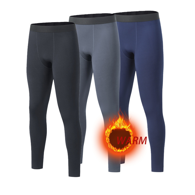 Autumn and Winter Thermal Leggings, Tight-Fitting, Fleece-Lined, High Elasticity, Base Layer for Sports, Running, Fitness, Compression, Jogging, Yoga