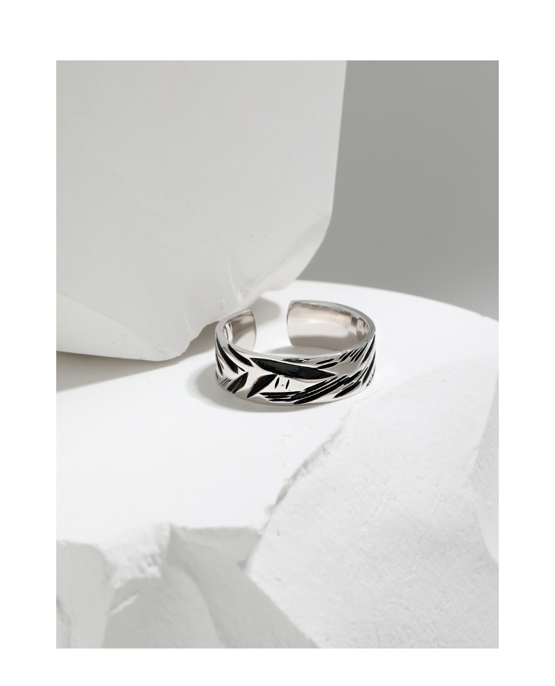 Original Design Geometric Sterling Silver Plating Open Ring 1 Piece