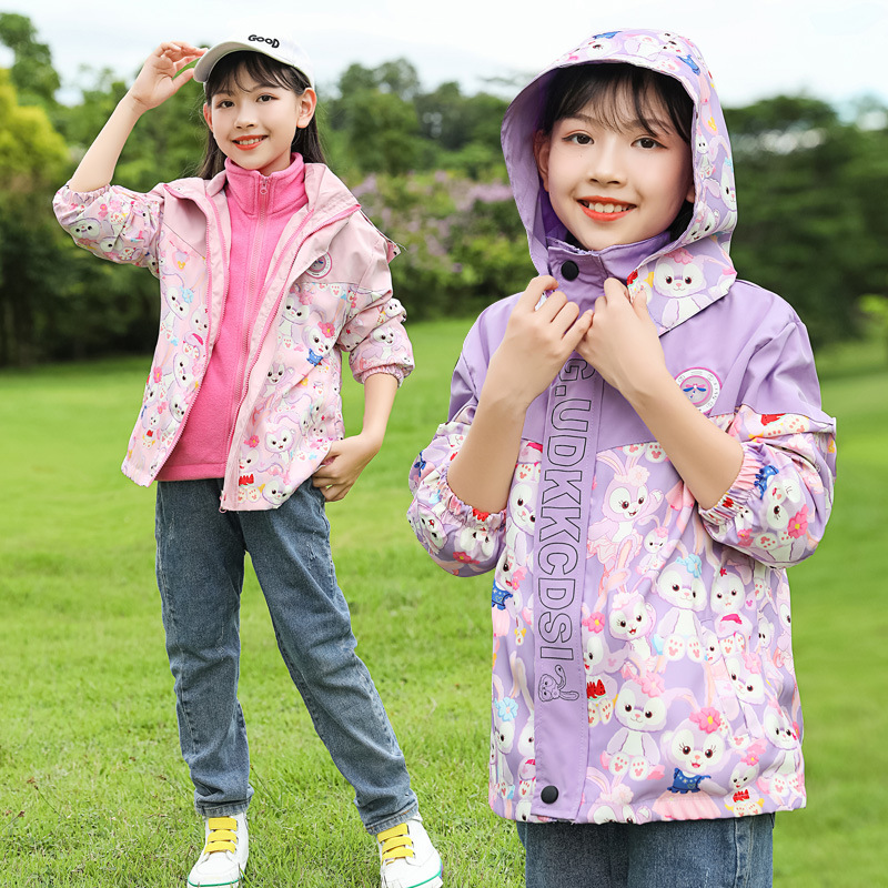 巴拉巴拉女童春秋冬加绒加厚防风外套2025新款儿童洋气可安特踏步
