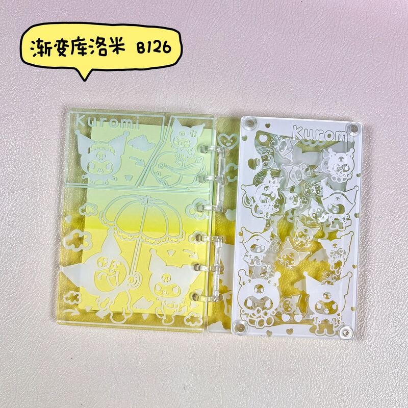 日本の漫画 A7 ルーズリーフノートブックかわいいガーリーハート高価値アニメ学生アクリル|undefined