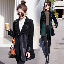 海宁羊羔毛皮毛一体外套女中长款冬季修身显瘦加厚加绒绵羊皮皮衣