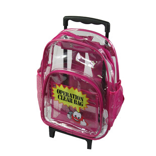 PVC Transparent Schoolbag Korean Style Cute Transparent Student Jelly Schoolbag Large Capacity Backpack Rod Backpack