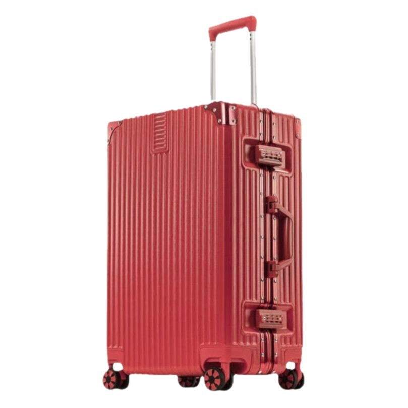 Maleta trolley, maleta, maleta, rueda universal, marco de aluminio 20 mujeres, estudiantes varones, caja de cuero con código resistente y duradera 24 pulgadas