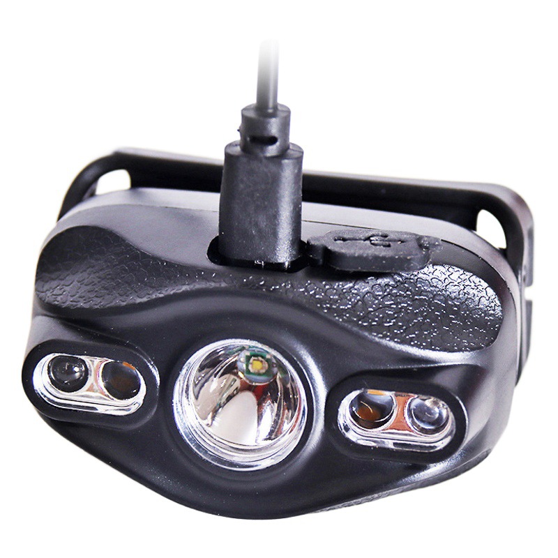 Induction headlight outdoor mini led night fishing miner lamp portable head-mounted flashlight rechargeable strong light headlight