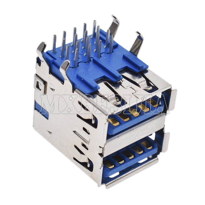 USB 3.0 a female double layer 90 degree 3.0 USB connector printer interface usb female High Speed Transmission USB 3.0 a female double layer 90 degree 3.0 USB connector printer interface usb female High Speed Transmission