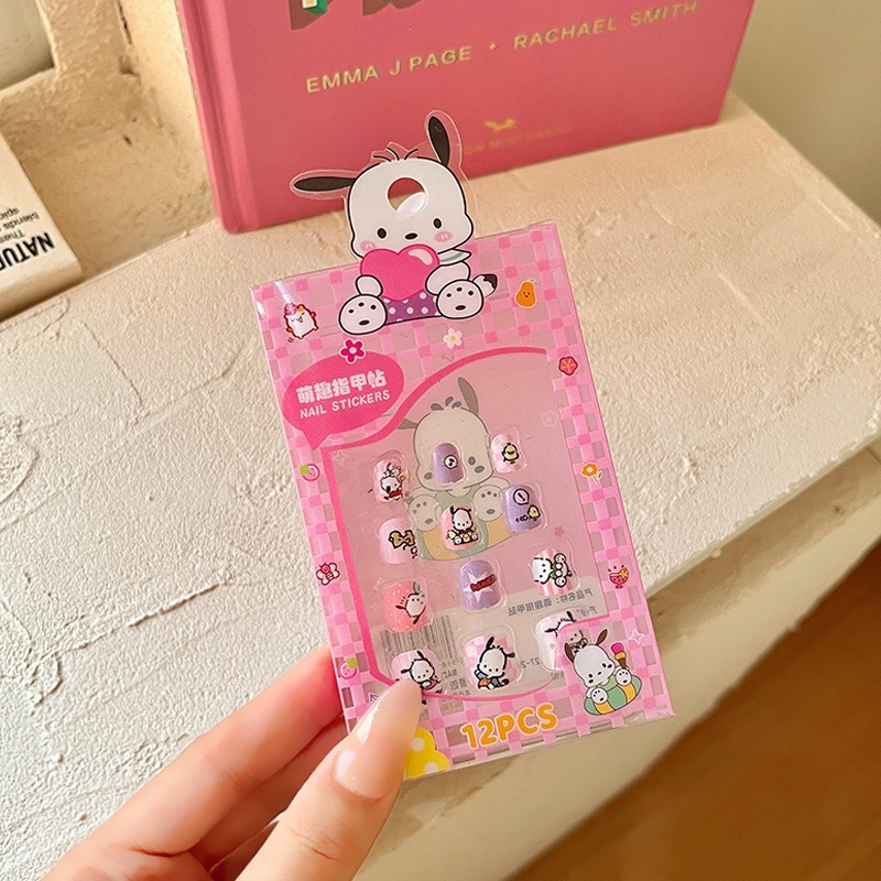 Niños parches de uñas super lindas chicas lindas usan pegatinas de dibujos animados de uñas seguras desmontables parches de uñas al por mayor image 29
