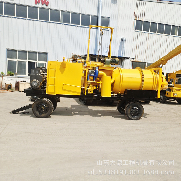 连续滚筒沥青拌和机 多功能洗包料再生 自动上料配比锰钢三层罐体