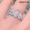 Zirconium, ring with stone, accessory, simple and elegant design, Korean style, wholesale