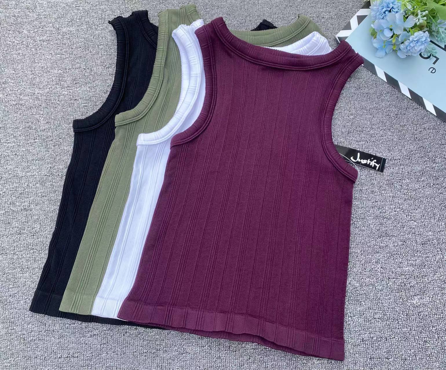 Exportación nuevo chaleco sin costuras de gran tamaño elástico cómodo ropa exterior superior al por mayor