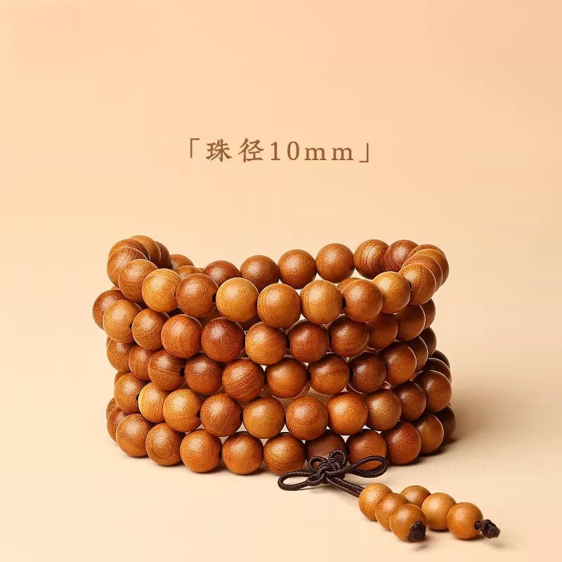 [10mm] Old peach wood 108-piece bracelet