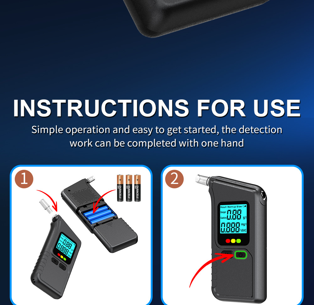 New Cross-Border Precision Alcohol Tester, Drunk Driving Detection Device, Breathalyzer for Drunk Driving Testing