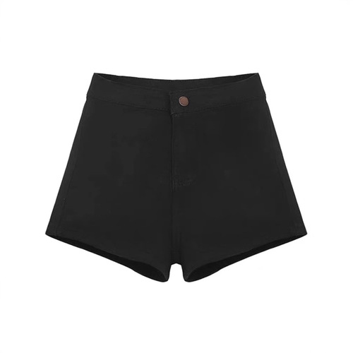 Small-sized red high-waisted denim shorts for women, summer style, American-style cool girl elastic slim-fit figure-flattering hot pants.