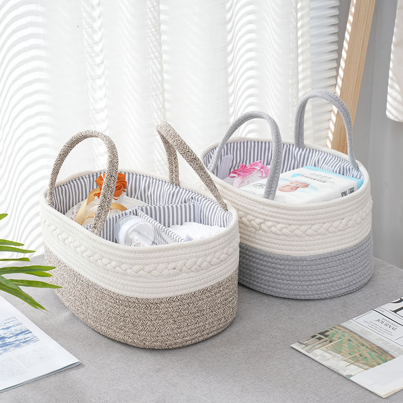 Cesta de almacenamiento de artículos para bebés personalizados Cesta de almacenamiento de botellas de leche pañales impermeables Cesta de almacenamiento de artículos para madres y bebés