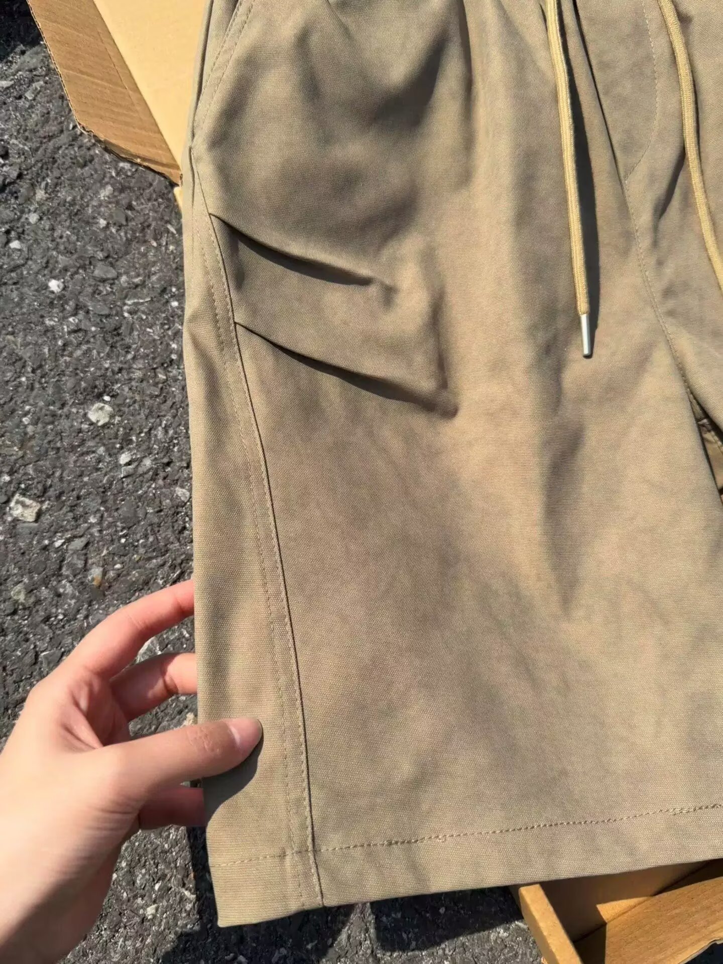 Brown American Retro Shorts Boys Summer New Loose Wide Leg Pleated Dark Pattern Vintage Casual Pants_viptrois.com