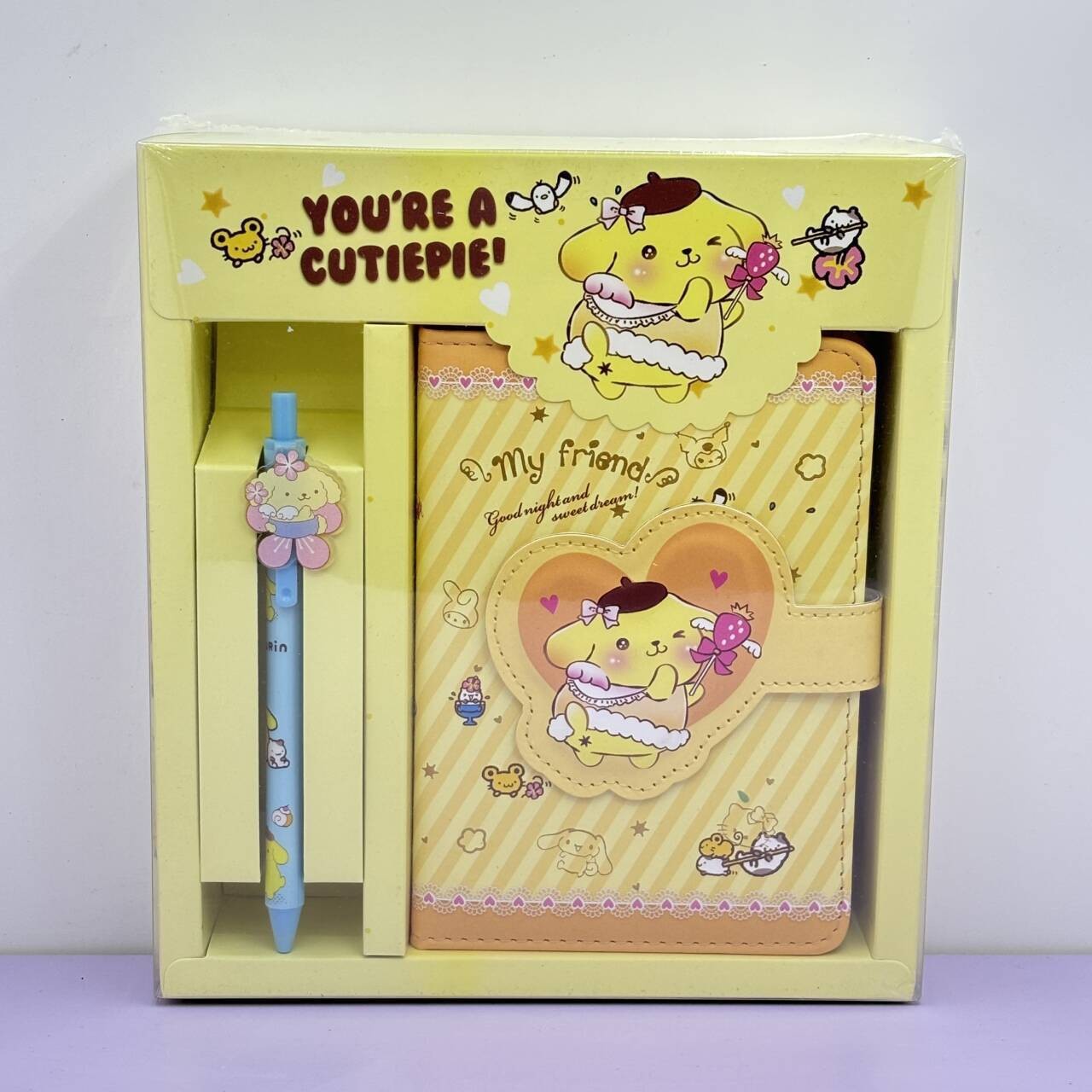 Sanrio PU cuaderno de mano estudiantes LABUBU comercio exterior artesanal en el viento conjunto de cajas de regalo de chicas del 1 de junio