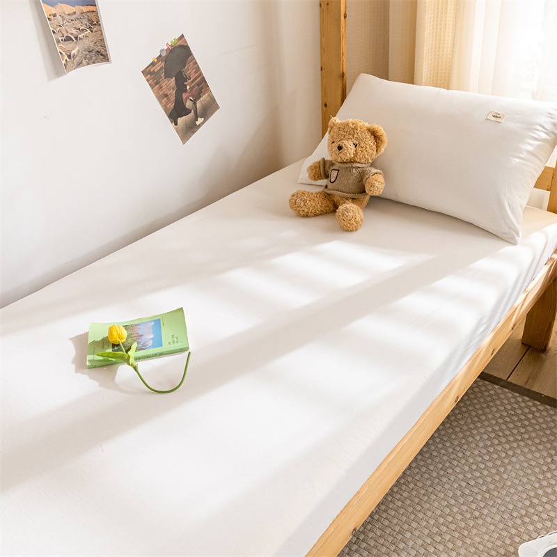 Sábanas de algodón para dormitorios de estudiantes universitarios, una sola pieza de edredón de algodón de 1,2 metros, juego de tres piezas de funda de almohada para dormitorio de secundaria individual