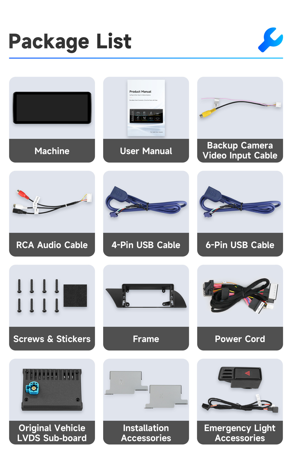 Suitable for 09-16 Audi A4 A5 S5 car central control display large screen Carplay vehicle smart navigation